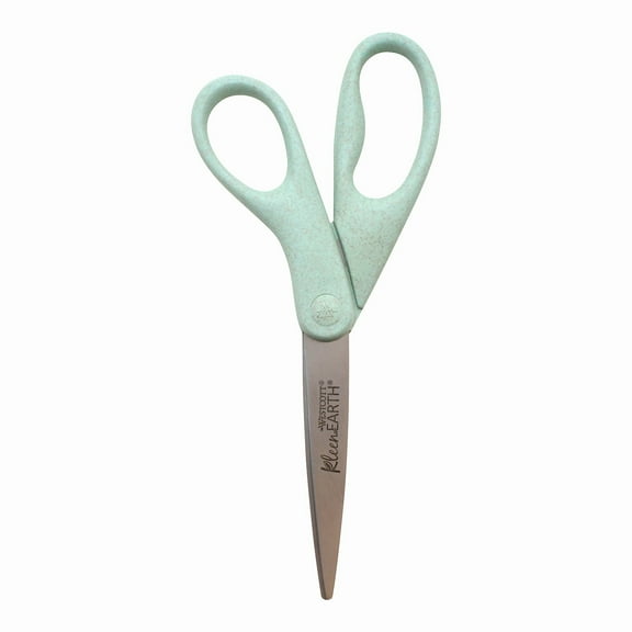 Westcott KleenEarth 8" Stainless Steel Scissors Pointed Tip Sage Blue (17350)
