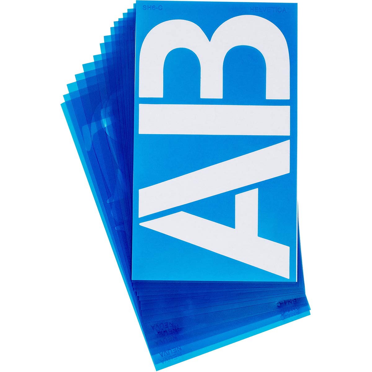 Helvetica Font Stencil – 6 Inch Letters, Reusable Plastic, A-Z & Punctuation, Great For Signs, Crafts & Projects