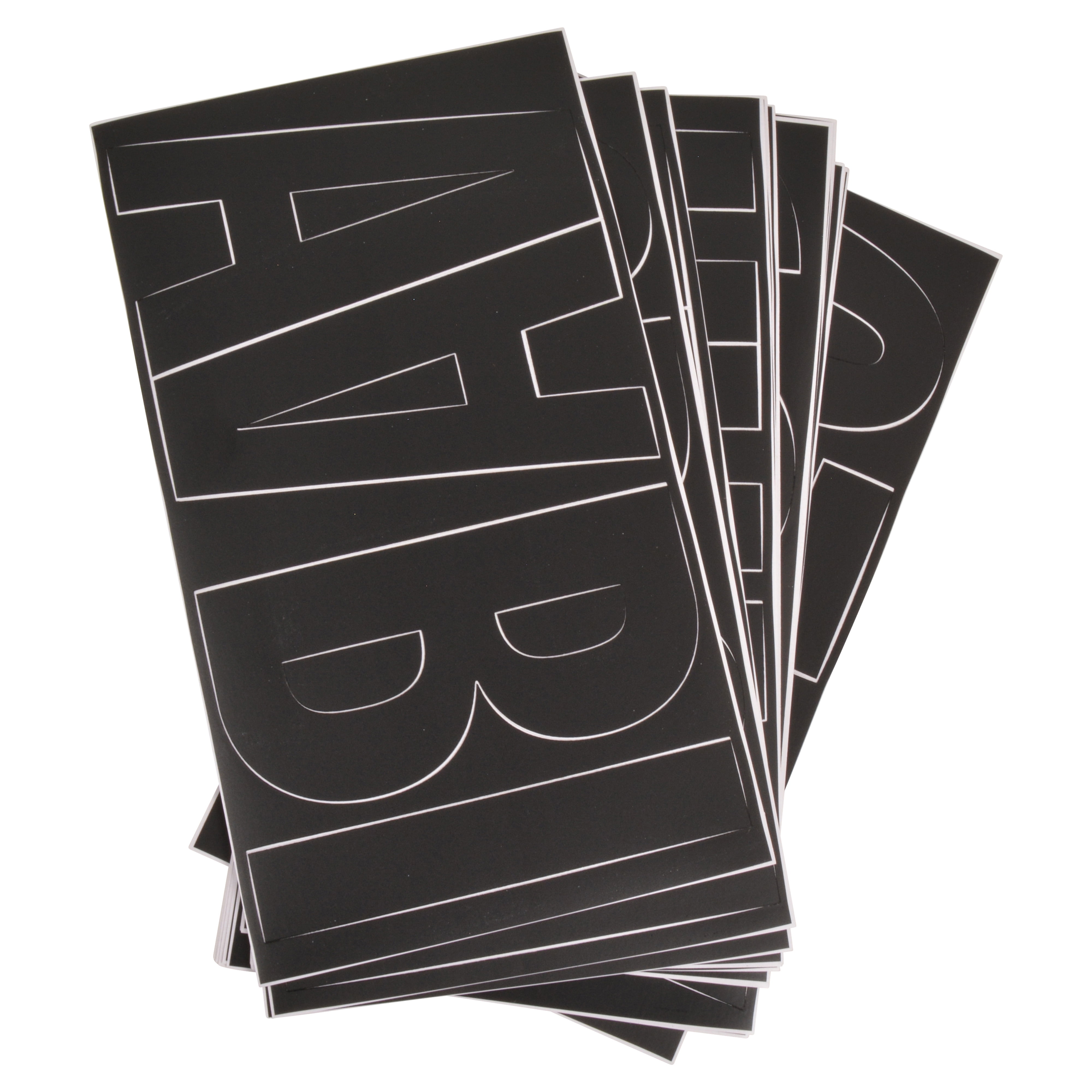 Black 6-Inch Removable Vinyl Letter Stickers for Crafts