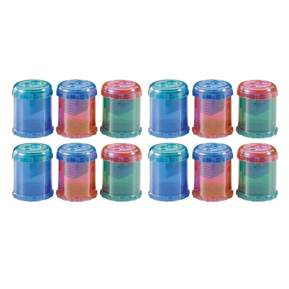 Westcott Manual 2-Hole Pencil and Crayon Sharpener, Assorted Colors, 12 Per Pack