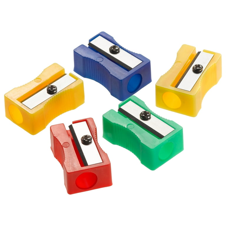 JARLINK 6 Pack Manual Pencil Sharpener, Dual Holes Colorful Sharpener