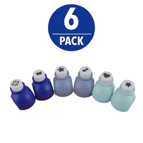 Westcott Mini Paper Punch Set, for Craft, Assorted Designs, Multi-Color, 6 Pieces