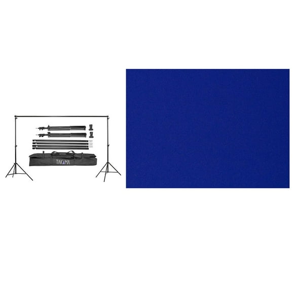 Westcott Photo Basics 9' x 10' Blue Screen Cotton Background - Bundle With Flashpoint 10' Background Support System