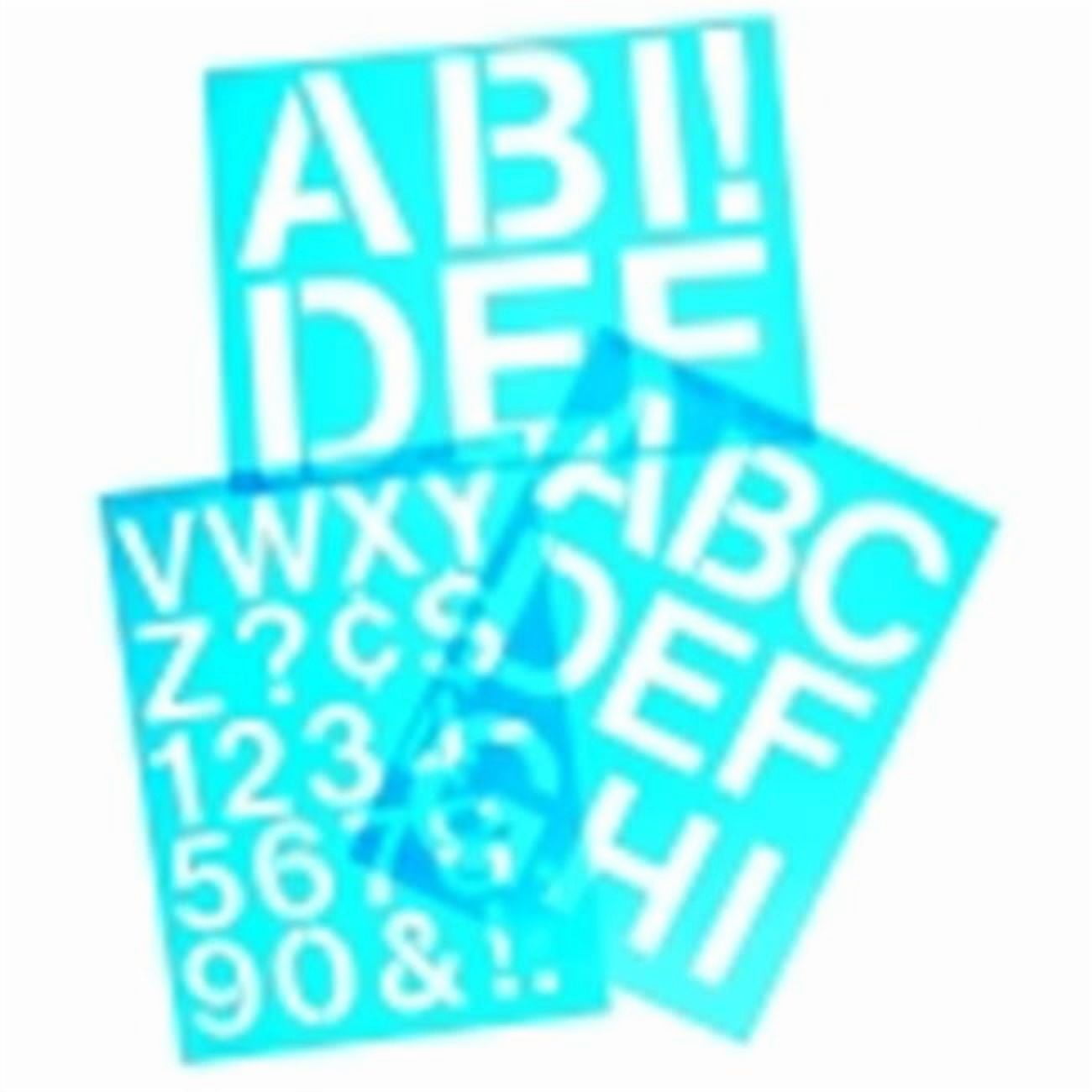 Westcott Plastic Die-Cut Capital Letter Stencil, 3 In., Clear Blue