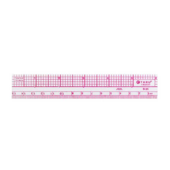 Westcott 10ths/Metric Beveled Ruler, 6-Inch/15cm (B-55)