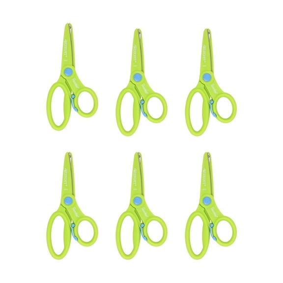 Westcott Preschool Training Scissors, 5in, Pack of 6