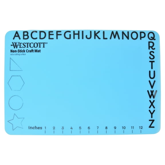 Westcott Projectmate Craft Mat, Silicone, Non-Stick, 12"X18", for Craft, Blue, 1-Count