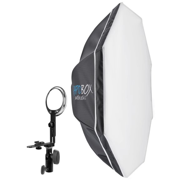 Westcott Rapid Box Switch Octa-S Modifier with Round Head Speedlite Insert, Black