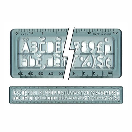 Westcott Ruler Guide Westcott Combo Lettering Guide - Walmart.com