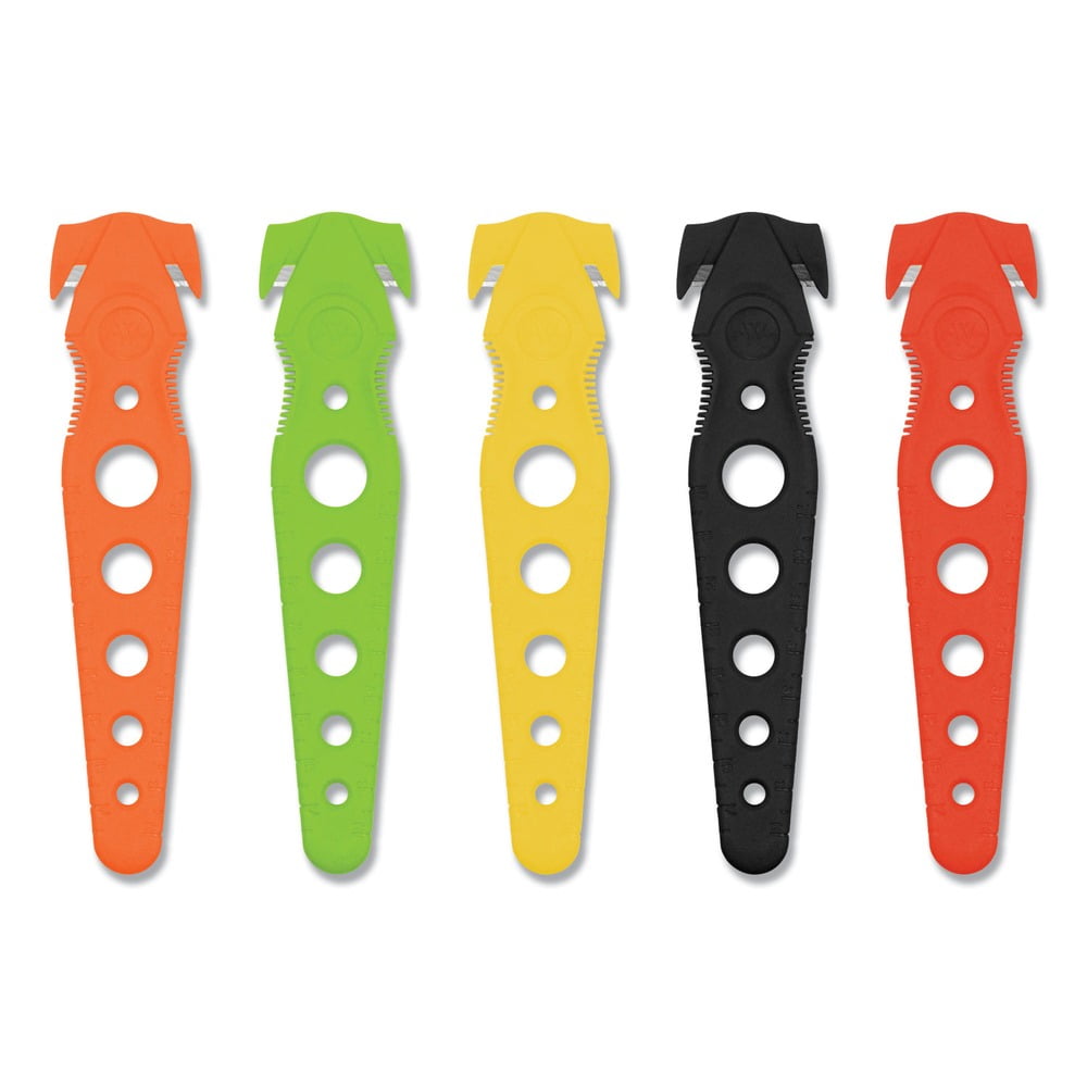Westcott ACM17379 Safety Cutter Knife, Assorted Color - Pack of 5