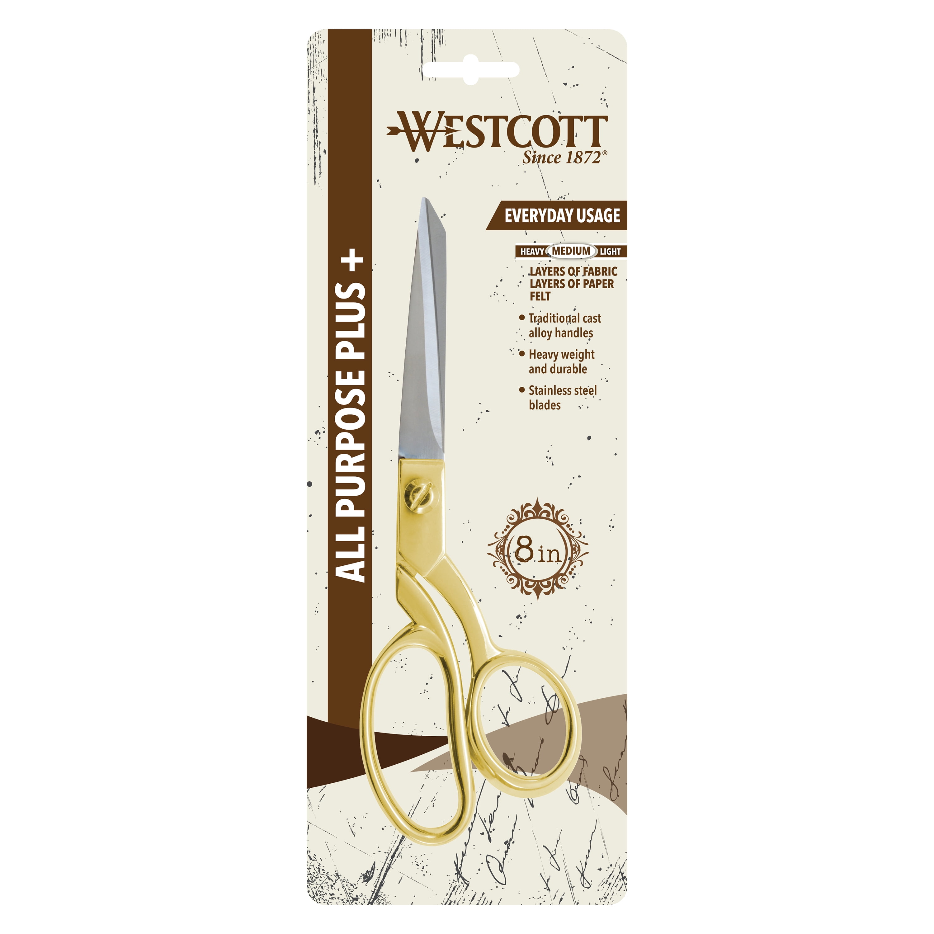 Westcott 8 Fabric Scissors, Stainless Steel, Fashion, Bent,
