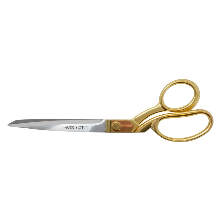 Westcott 9 Inch Bent Stainless Steel Fabric Scissors with Gold