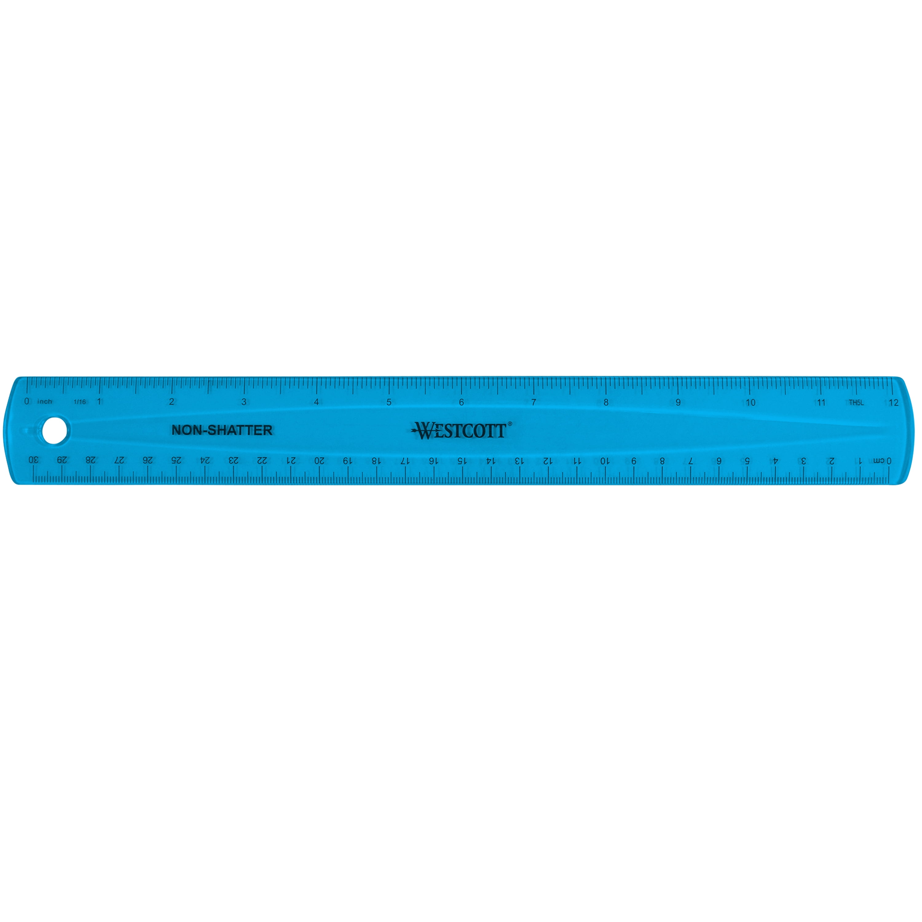 Fiskars Metal Ruler for Measuring, 12 Ruler, School Supplies, Metallic Blue