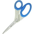 thumbnail image 1 of Westcott Soft Handle Bent Scissors With Antimicrobial Protection, Blue, 8", 1 of 2