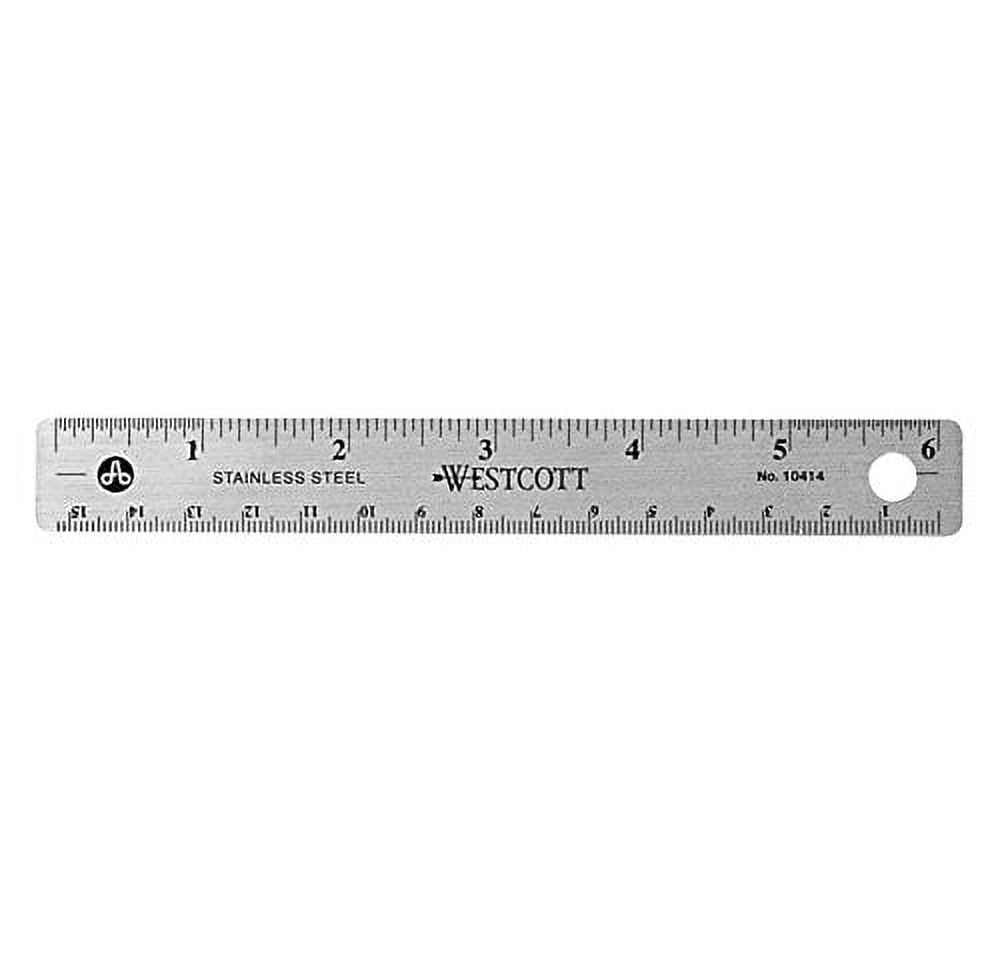 Stainless Steel Ruler With Non slip Cork Base Inch And - Temu