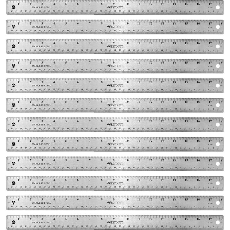 Westcott Stainless Steel Rulers - 12 Westcott Stainless Steel Rulers - 12