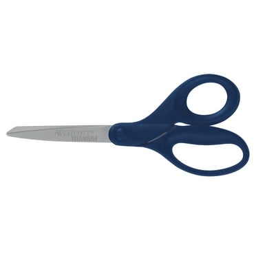 Westcott Titanium Bonded 8" Blue Straight Scissors, Office, 1-Each, High School Level