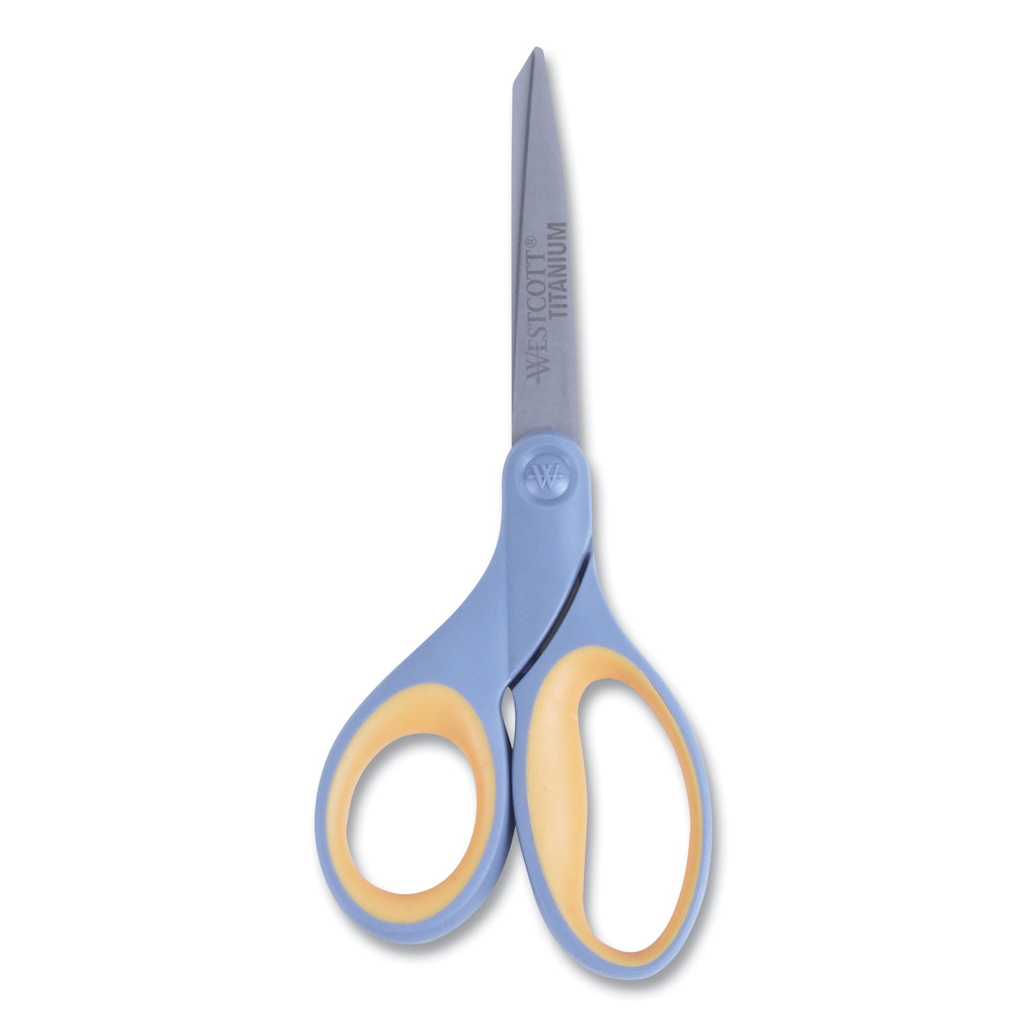 Westcott® ExtremEdge Titanium Bent Scissors, 9 Long, 4.5 Cut Length,  Gray/Yellow Offset Handle