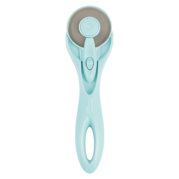 Westcott 45mm Rotary Fabric Cutter, Titanium Bonded Blade, Light Blue Craft & Sewing Tool, 1-Count