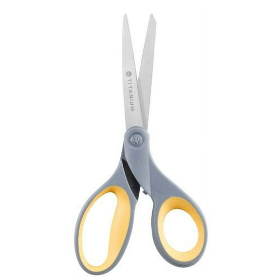 Westcott Titanium Bonded Scissors with Soft Grip Handles, 8-Inch Straight, New Handle Design