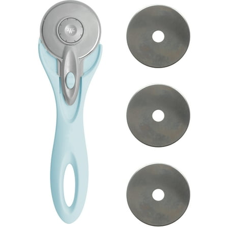 Westcott Titanium Rotary Cutter with Replacement Blades, 45MM, Blue, 3 Pack