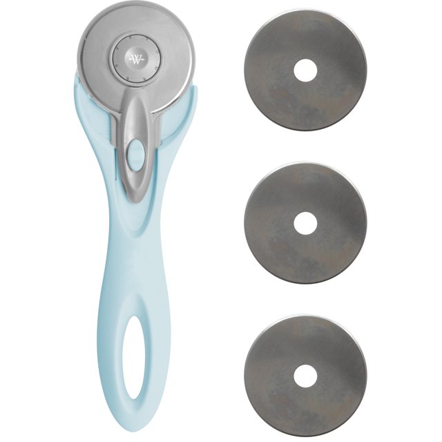 Westcott Titanium Rotary Cutter with Replacement Blades, 45MM, Blue, 3