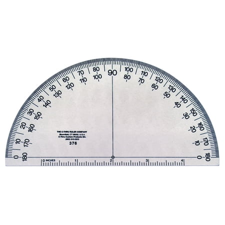 Westcott Transparent 6" Semicircular Protractor