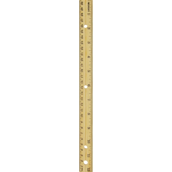 Westcott 12-Inch Wooden Ruler for School and Office Use