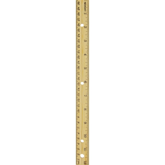 Westcott 12-Inch Wooden Ruler for School and Office Use