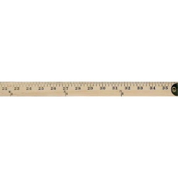 Westcott Wooden Yardstick with Hang Hole and Brass Ends, Clear Lacquer Finish (10425)