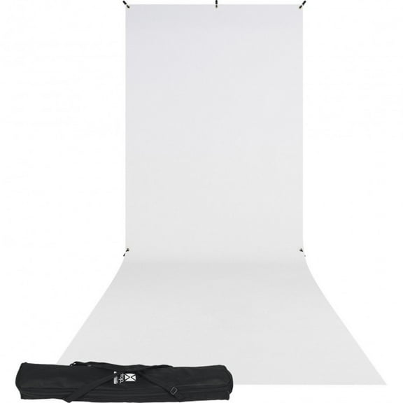 Westcott 5x12' X-Drop Wrinkle-Resistant Backdrop Kit, High-Key White Sweep