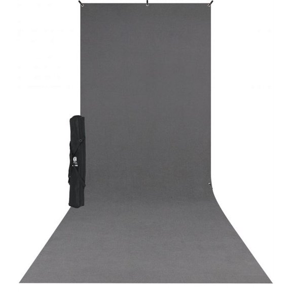 Westcott 5x12' X-Drop Wrinkle-Resistant Backdrop Kit, Neutral Gray Sweep