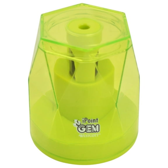 Westcott iPoint GEM Battery Pencil Sharpener, Neon Green (00577-PARENT)