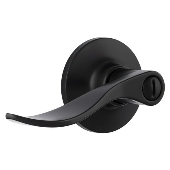 Westcraft Wave Lever Privacy Door Lock in Matte Black