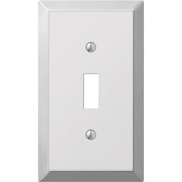 Amerelle 1-Gang Stamped Steel Toggle Switch Wall Plate, Polished Chrome 161T