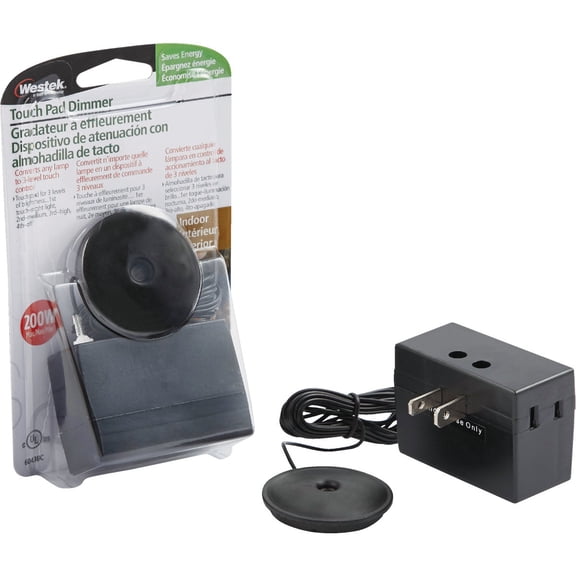 Westek 6043BC 200W 3-Level Touch Pad Dimmer, Black (2 pack), Model: , Tools & Hardware store