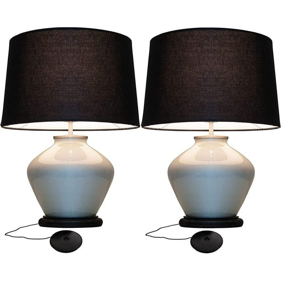 Westek Dimmer Switch for Lamps, 2 Pack 6043BC Plug In Dimmer Switch with Touch Lamp Switch 200W, 3 Level Dimmer Ideal for Bedside and Hard to Reach Lamps