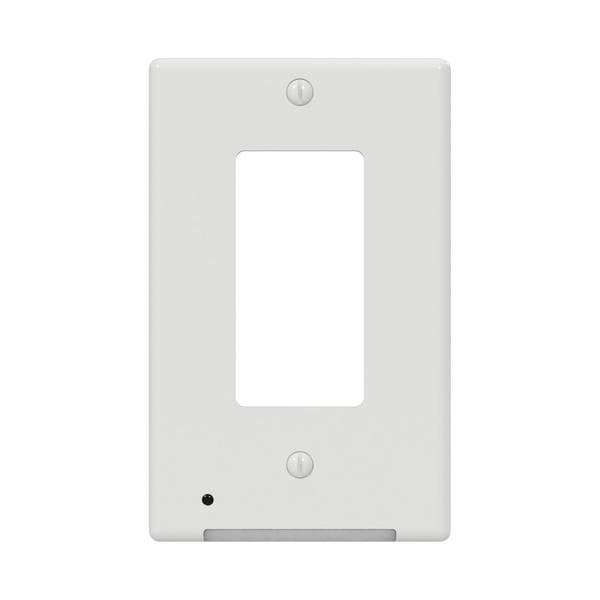 Westek LCR-CDDO-W LumiCover Classic Décor Nightlight Wallplate, Single Gang, White