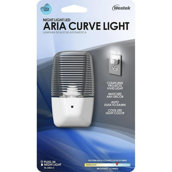 Westek NL-ARIA-C2 3.15 in. Aria LED Clear Night Light - 2 Count