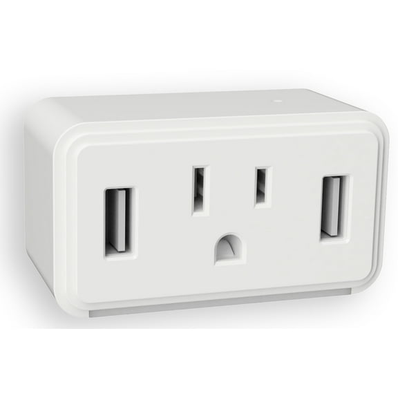 Westek NL-CUBE-W Cube Dual USB Outlet LED Night Light, White, 1-Pack