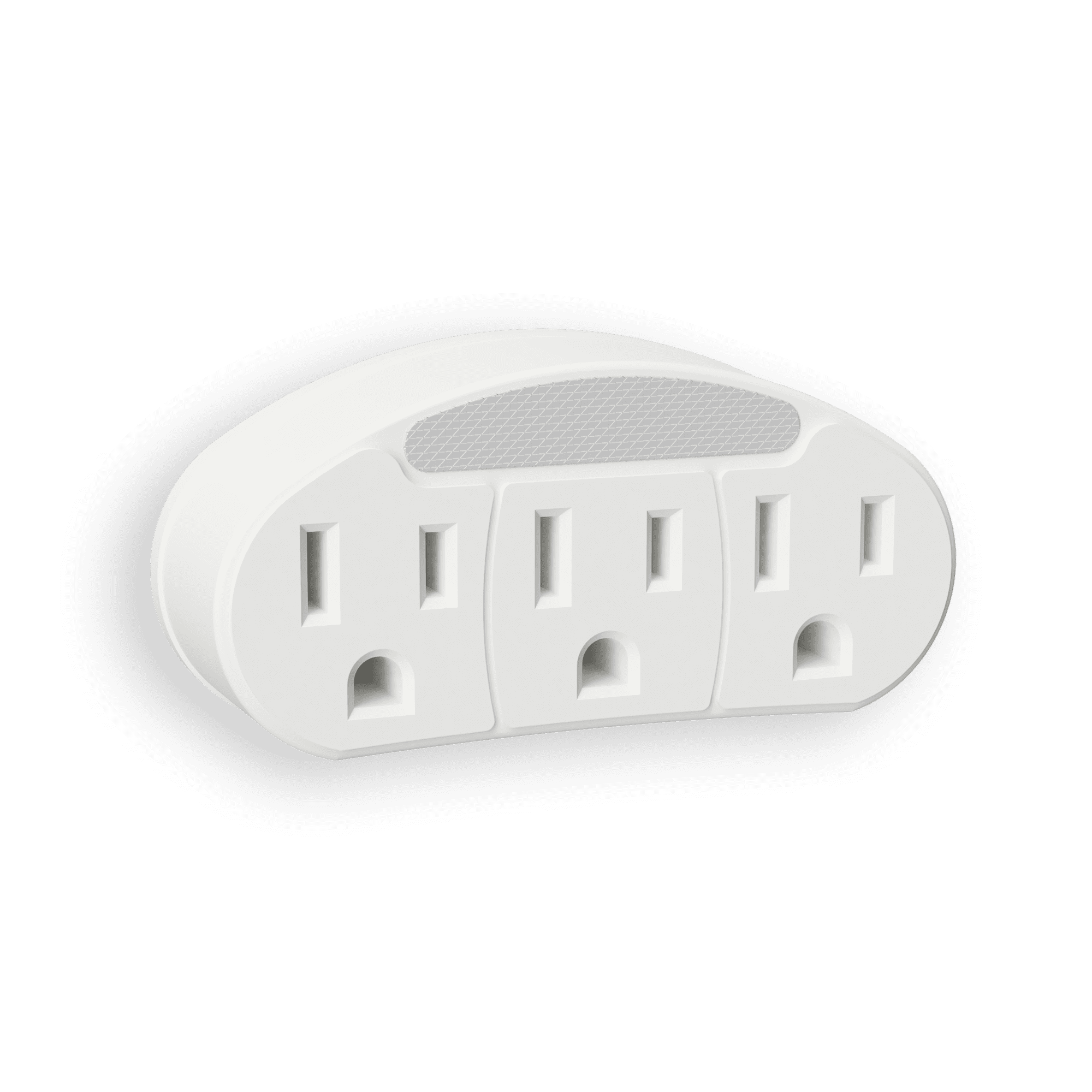 White Automatic Plug-in Night Light with Outlet