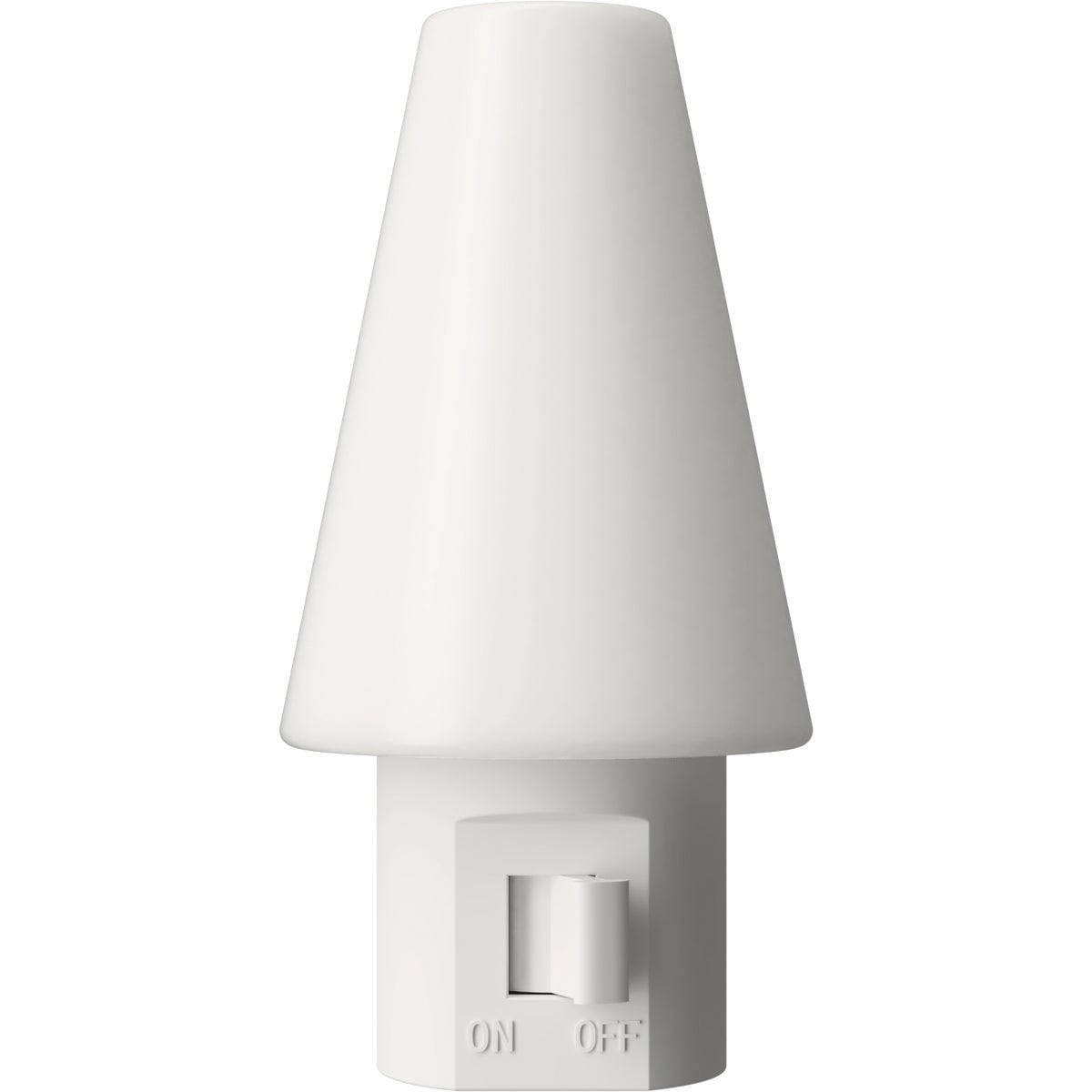 White Plug-in LED Night Light with Manual Switch
