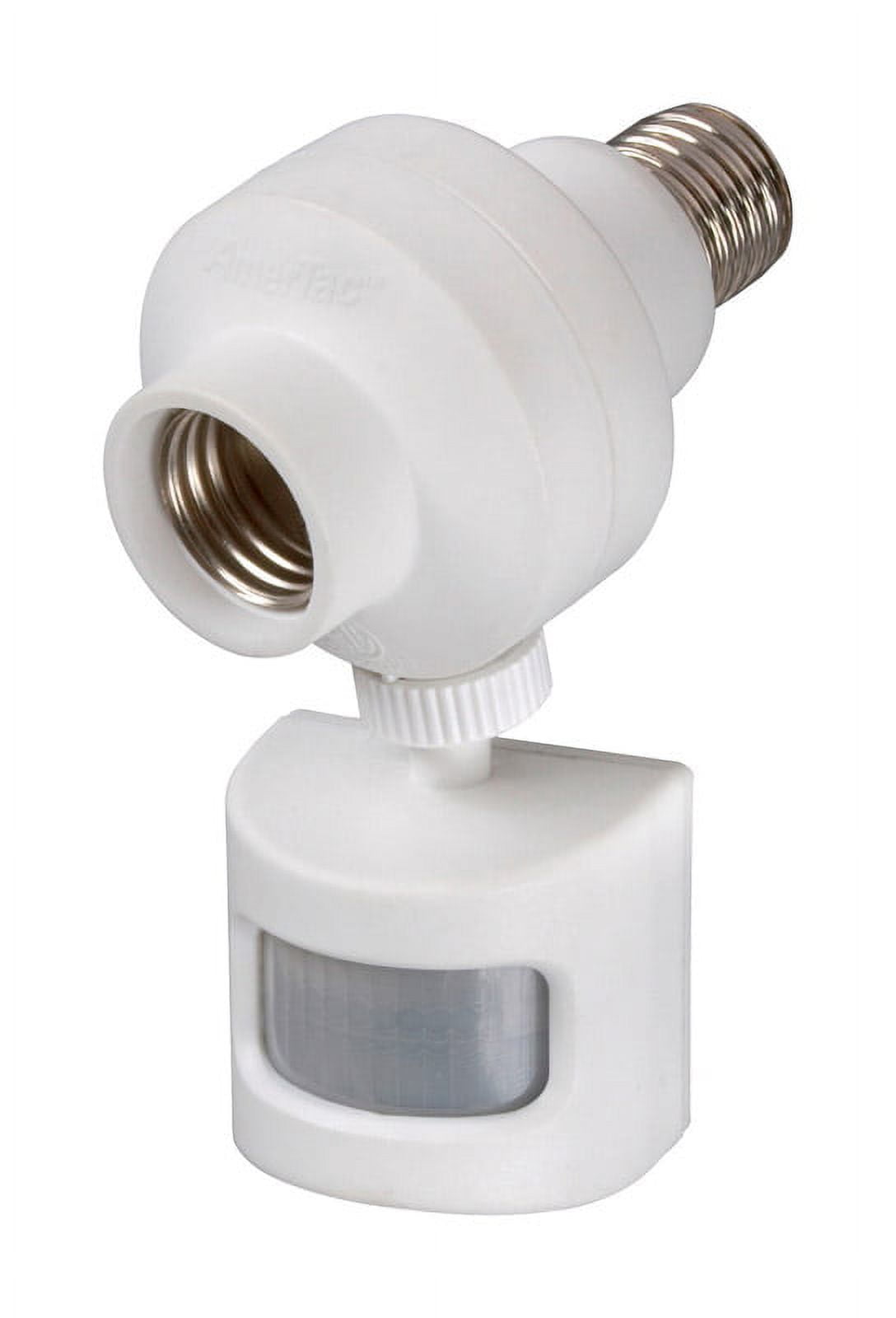 White Motion Activated Outdoor Security Light Control