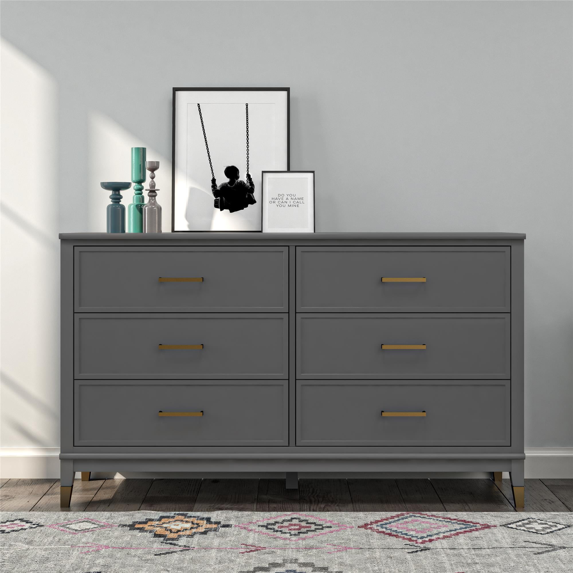Westerleigh 6 drawer double dresser gray deals