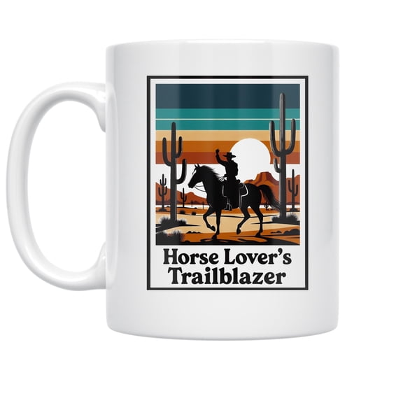 Western Sunset Vibe - Horse Lovers - 11 oz Ceramic Coffee Mug