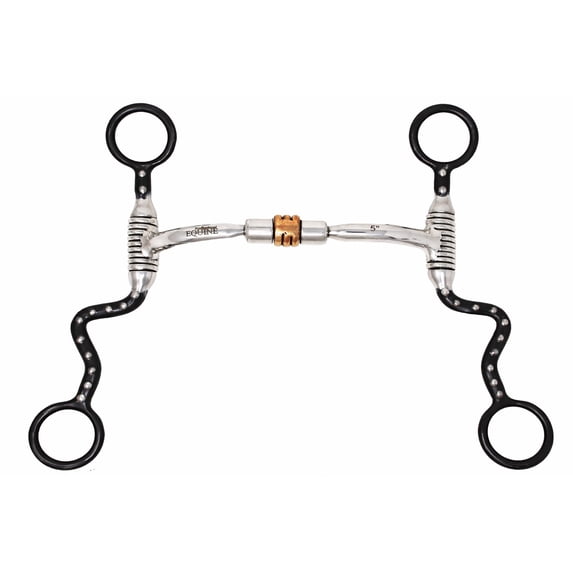 Western 5" Comfort Jointed Copper Rollers Swivel Mouth Futurity Bit 35643B