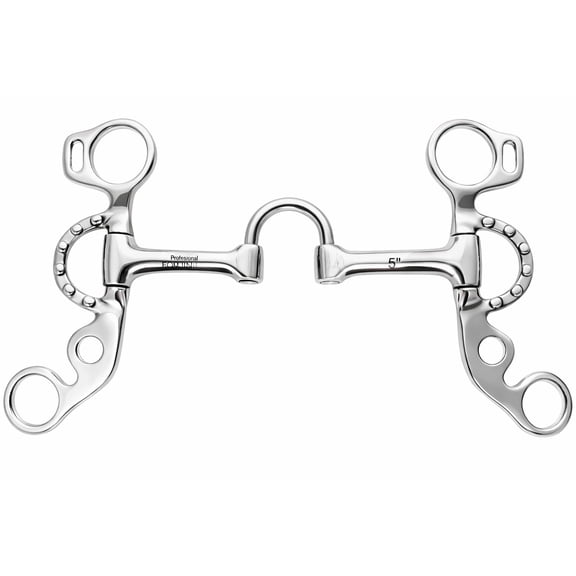 Western 5" Mouth Low Port Swivel Mouth Short Cheek Horse Correction Bit 35668B