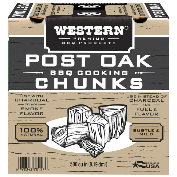 Western 500 CU in Post Oak Smoker Chunks Box CS