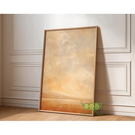 Western Abstract Desert Horizon Wall Art Print, Unframed Paper Poster 8x10in