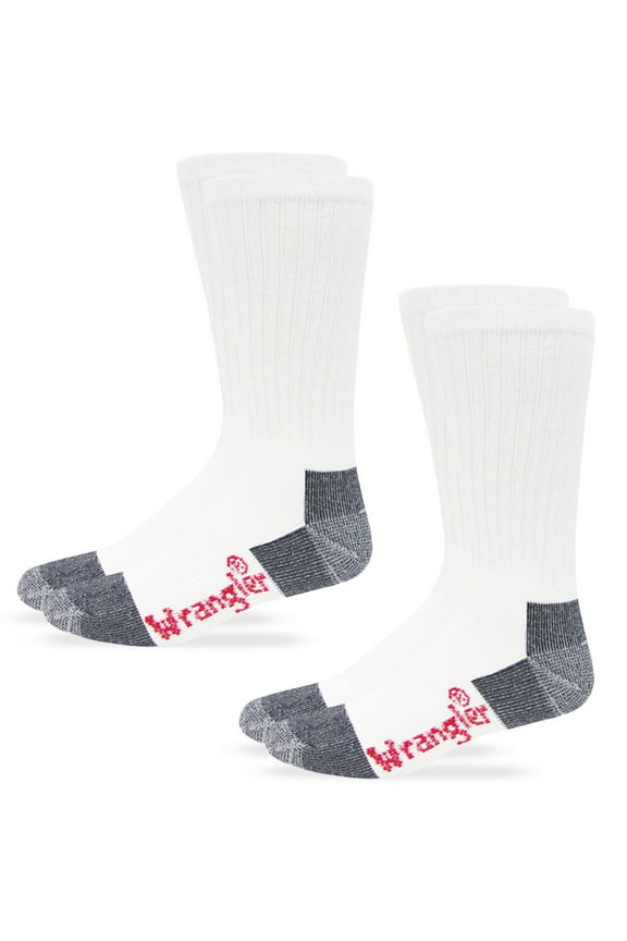 Western Athletic Crew Durable Socks (Men's), 2 Pack